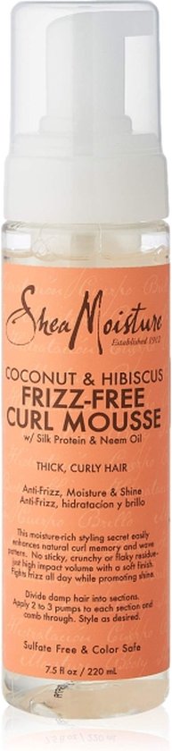 Shea Moisture Coconut & Hibiscus - Haarmousse Frizz Free Curl Mousse - 220 ml