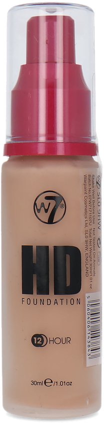 W7 HD Foundation - True Beige 30 ml