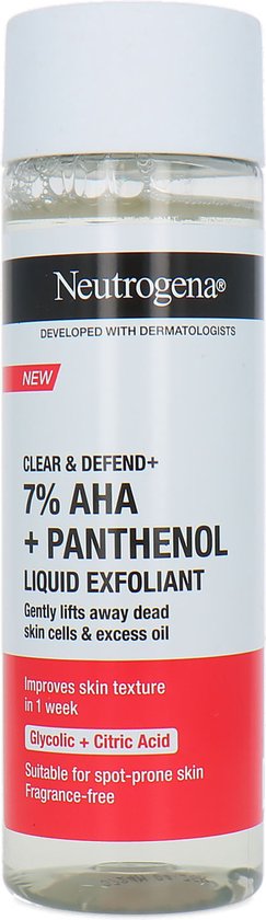 Neutrogena Clear & Defend 7% AHA + Panthenol Liquid Exfoliant - 125 ml