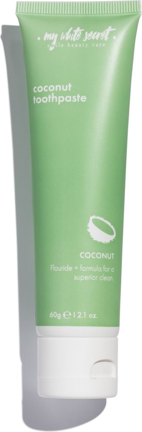 My White Secret® Coconut Whip Tandpasta met Smaak - Whitening - Natuurlijke Teeth Whitening Tandpasta - Tanden Bleken Zonder Peroxide - Frisse Adem - Vermindert Tandplak - Vegan