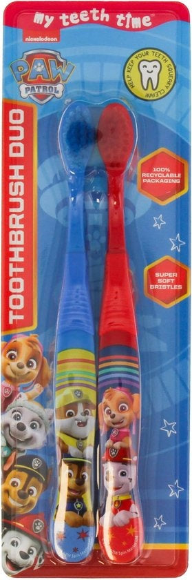 Paw Patrol - Kindertandenborstel Set - 2 Stuks - 4+ Jaar
