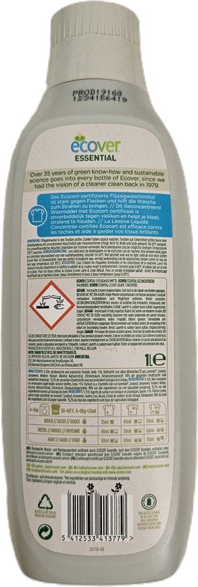 Ecover Vloeibaar Wasmiddel Lavendel - 1 L (20 wasbeurten)