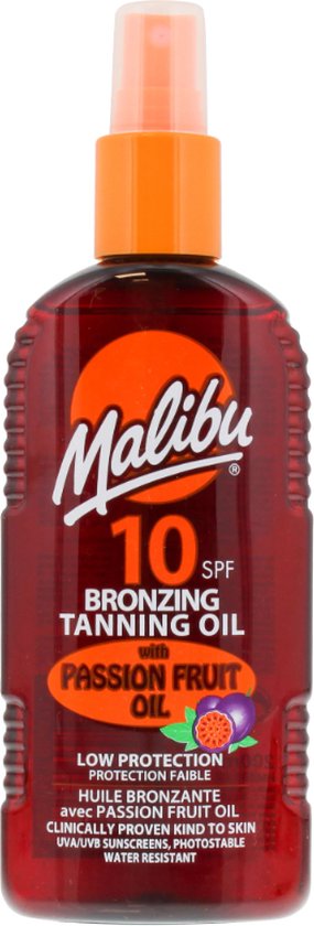Malibu Bronzing Tanning Oil With Passion Fruit Oil SPF10