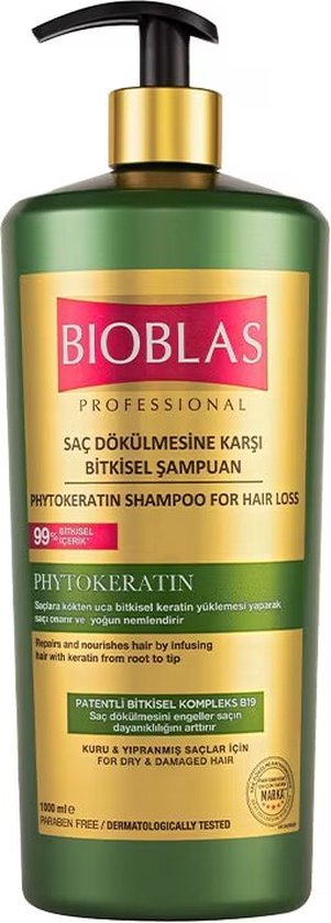 Bioblas Phytokeratin Anti-Haaruitval Shampoo 1000 ml - haarverzorging - bio shampoo - Herbal shampoo - haarverzorging - haaruitval - Anti-haaruival