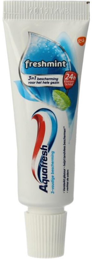Aquafresh - Mini Tandpasta - Freshmint 3-in-1 - Verfrissende Adem - 15 ml