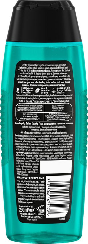 Fa Showergel - Extreme Cool - Douchegel - Geur Van Eucalyptus - Voordeelverpakking - 12 x 250 ml