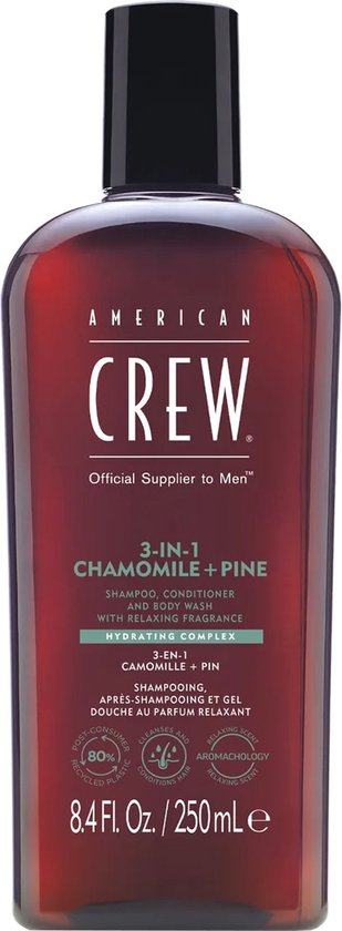 American Crew - 3-in-1 Shampoo, Conditioner & Body-Wash Chamomile & Pine