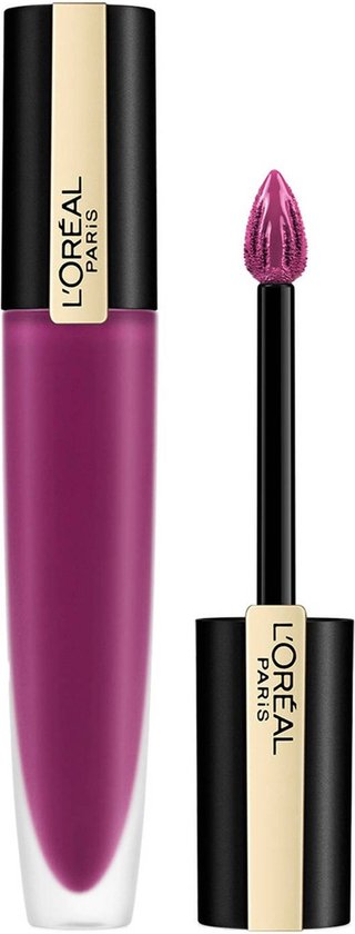 L'Oréal Paris Rouge Signature Lipstick - 104 I Rebel - Paars - Matte Vloeibare Lipstick
