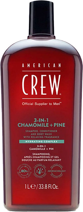 American Crew - 3-in-1 Shampoo, Conditioner & Body-Wash Chamomile & Pine