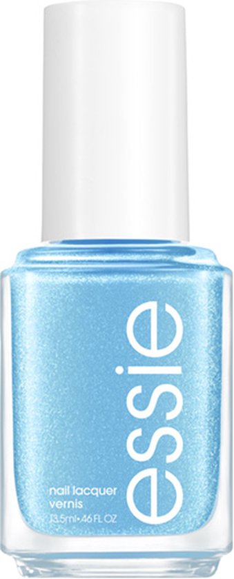 essie - winter 2023 limited edition - 941 temperature check - blauw - glanzende met glinsterende nagellak - 13,5ml