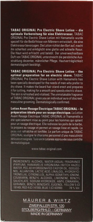 Tabac Original for Men - 150 ml - Pre Electric Shave Lotion