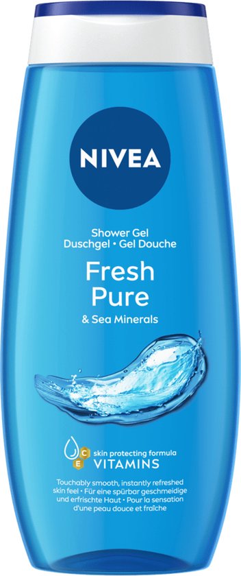 NIVEA Douchegel Fresh Pure - Shower Gel - met Vitamine C en E - Voordeelverpakking 6 x 250 ml