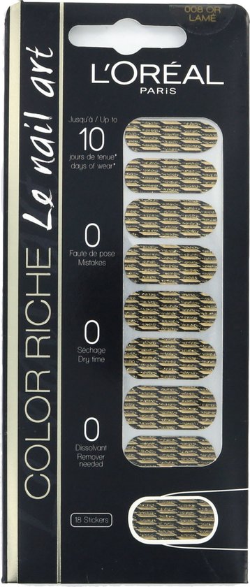 L'Oreal Paris Color Riche Nail Art - 8 Or Lame - Nagelstickers