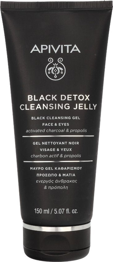 Apivita Gel Face Care Cleansers Black Detox Cleansing Jelly