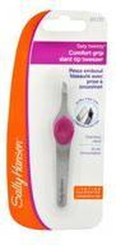 Sally Hansen | 81035 Comfort Grip Slant Tip Tweezer Tweezers with slanted tip and comfortable grip -