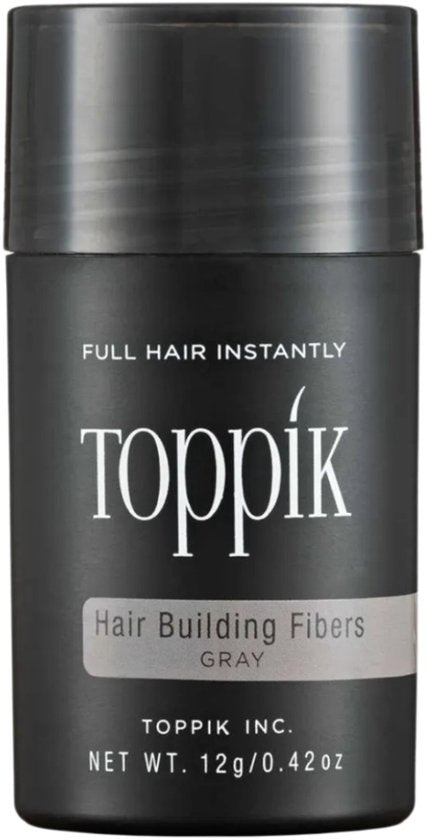 Toppik Hair Building Fibers Grijs | 12 gram | Cosmetische Haarverdikker, Verbergt haaruitval (Direct voller haar)