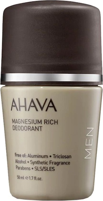 AHAVA Magnesiumrijke Deodorant Roller voor Mannen | Langdurige Frisheid en Bescherming | Vermindert Zweet en Geurtjes | Verrijkt met Dode Zee-minerale
