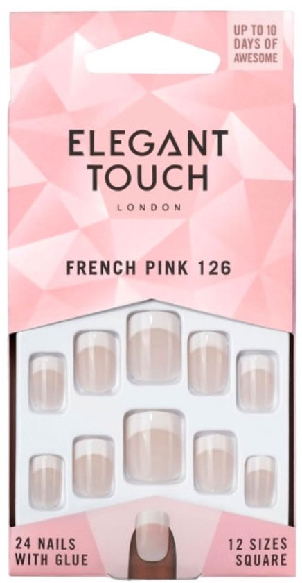 False nails Elegant Touch French S (24 uds)