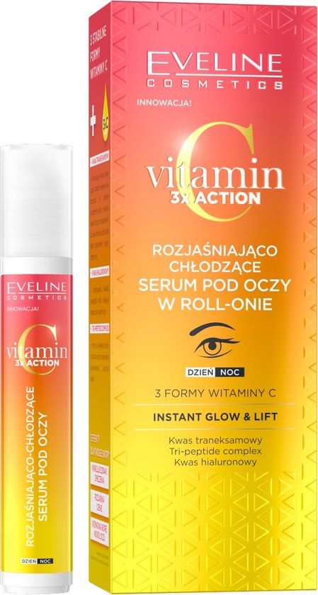 Vitamine C 3x Action verhelderend en verkoelend oogserum in roll-on 15ml