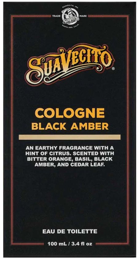 Suavecito Cologne Black Amber 100 ml. | Eau de Cologne