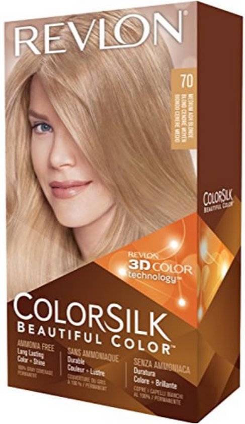 Revlon | Colorsilk Tinte 70-Rubio Medio Ceniza