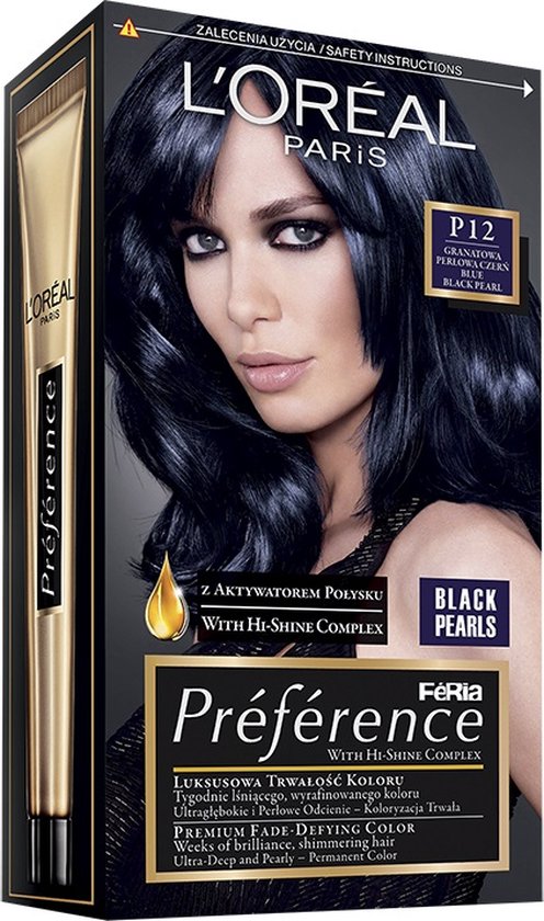 Feria Preference haarkleuring P12 Black Pearls marineblauw