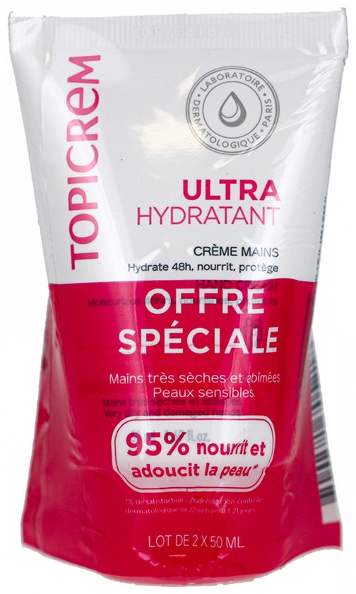 Topicrem Ultra Hydraterende Handcrème Set van 2 x 50 ml