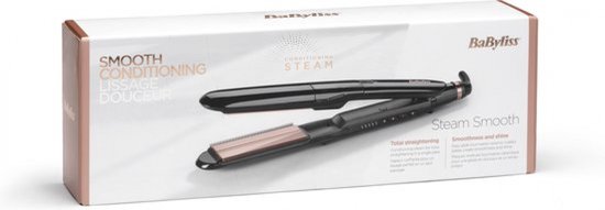 BaByliss Steam Smooth Stijltang ST493E - Stoomfunctie - Toermalijn-keramische coating - 5 temps 150°C - 230°C