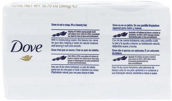 Dove Original Beauty Cream Bar Women - 4 x 100 gr - Zeep