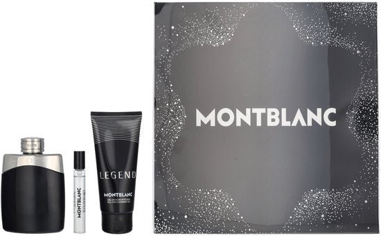 Mont Blanc Legend Set 3.3oz Edt Sp+7.5ml Edt Sp (m) Hard Box