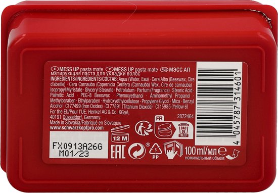 Schwarzkopf Professional Osis+ Texture Mess Up Matt Gum - 100 ml - Wax