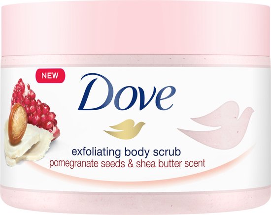 Dove Body Scrub Pomegranate & Shea butter - 4 x 225 ml - Voordeelverpakking