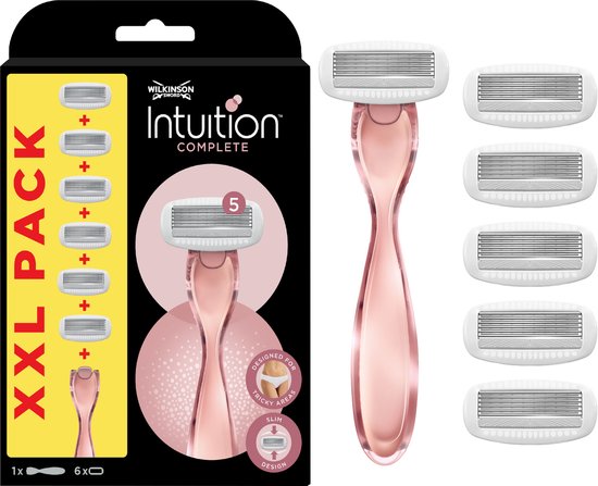Wilkinson Sword Intuition Complete Scheersysteem Voordeelverpakking - 1 scheerhandvat + 6x navulmesjes