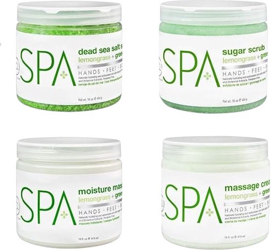 BCL SPA 4-Step Starter Kit XL – Lemongrass & Green Tea (Manicure & Pedicure)