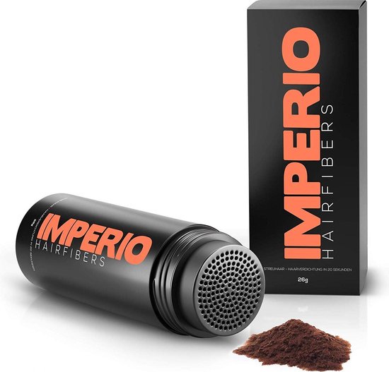 IMPERIO Premium Haarvezels Kastanjebruin | Kaalheid Mannen | Alopecia Vrouwen, 100% Onzichtbaar