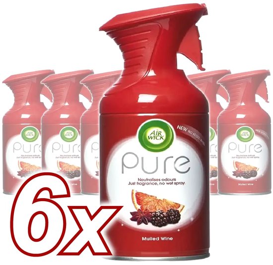 Air Wick Pure Mulled Win -6x 250ml Voordeelverpakking
