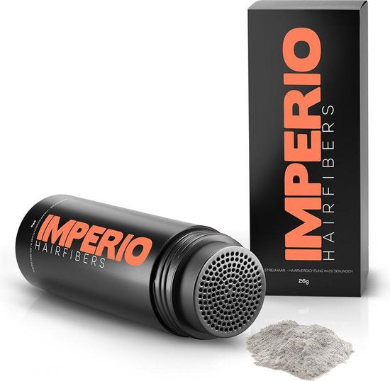 IMPERIO Premium Haarvezels Grijs | Kaalheid Mannen | Alopecia Vrouwen, 100% Onzichtbaar