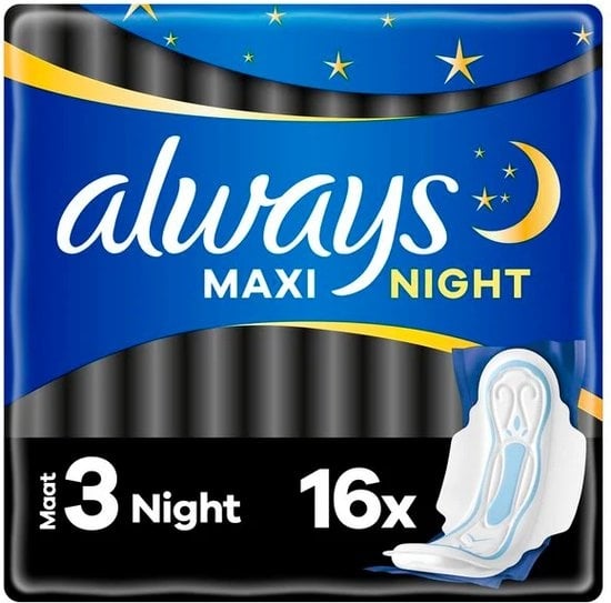 Always Maxi Night Size 3 met Vleugels - 16 Pads