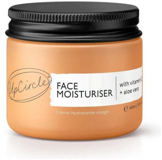 UpCircle - 99% Natuurlijk Moisturizer - Vegan - Voor Alle Huidtypes - Met Arganpoeder, Aloe Vera en Cacaoboter - 60 ml
