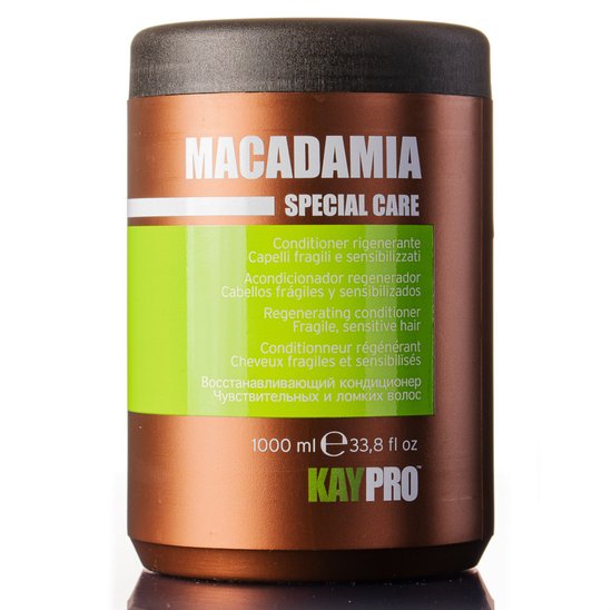 KayPro Conditioner Voor Fijn Droog haar 1000 ml – Met Macadamia Olie - Professionele Haarverzorging – Conditioner voor Fijn, Droog en Beschadigd Haar