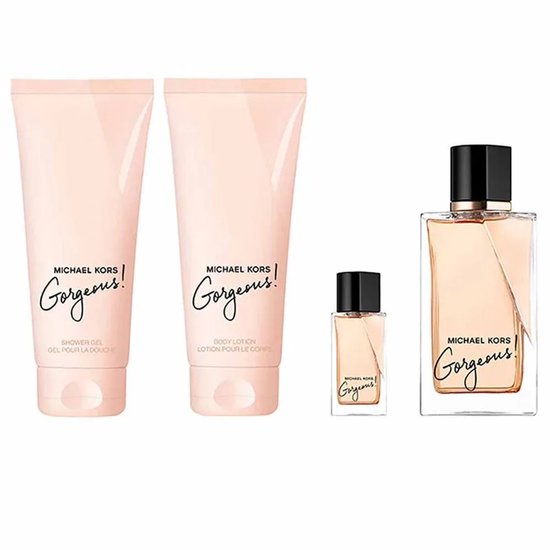 Michael Kors - Gorgeous! EDP 100 ml + Body Lotion 100 ml + Shower Gel 100 ml + Miniatuur - Geschenkset dames