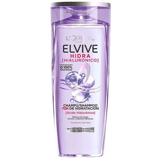 Vochtinbrengende Shampoo L'Oreal Make Up Elvive Hidra Hyaluronzuur (370 ml)