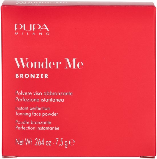 Pupa Milano Wonder Me Bronzer - Light Neutral 001 - Bruiningspoeder voor gladde huid - 7,5 gr