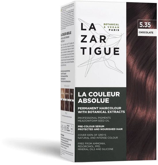 Lazartigue Pakket La Couleur Absolue Permanent Haircolour Mahogany Gold 5.35 Set