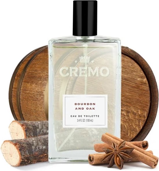 Cremo Bourbon & Oak Cologne - Warm, houtachtig en kruidig voor heren - 100 ml