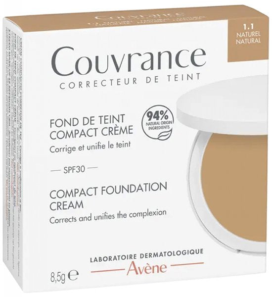 Avène Couvrance Compacte Foundationcrème 1.1 Naturel - 8,5gr
