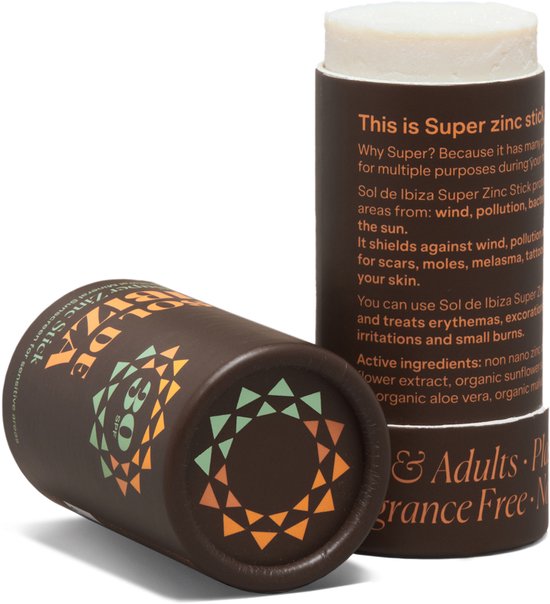 Sol de Ibiza - Face - Body Zonbeschermende Super Zink Stick 45g - SPF30