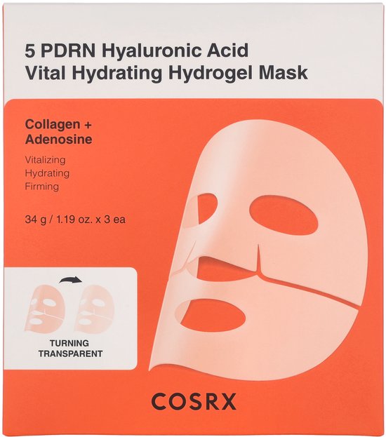 Cosrx - 5 PDRN Hyaluronic Acid Vital Hydrating Hydrogel Mask 3-Pack