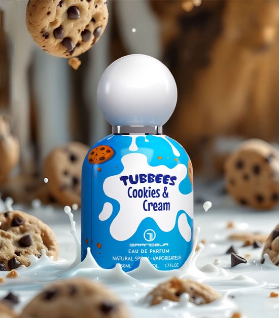 GRANDEUR Kinderparfum COOKIES & CREAM, 50ml, - EAU DE PARFUM - Speelse Geuren voor Kinderen! Ontdek deze kleurrijke parfumset met 6 kindvriendelijke geuren voor jongens en meisjes. Perfect als speelgoed of cadeau! Bestel nu en verras je kind communie