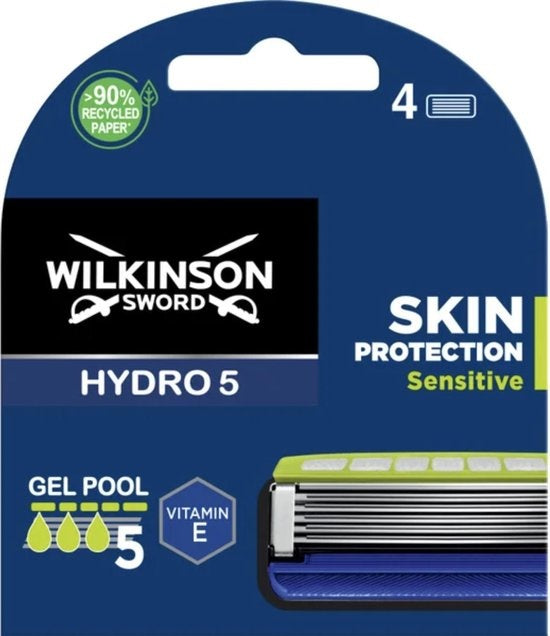 Wilkinson Sword Hydro 5 Skin Protection Sensitive Scheermesjes – 4 Vervangingsmesjes
